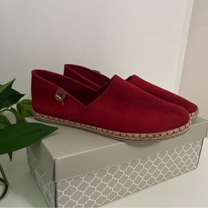 NWT Suede Like Charlie Page Red Espadrilles, Size 9